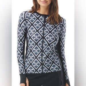 Beach House Hayden Full Zip Up Long Sleeve Rashguard, Like New, Sz. M